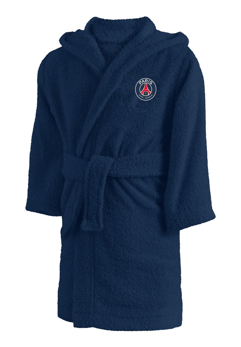 Peignoir à capuche pour enfant 100% coton, PSG TRICOLORE Bleu marine - Kiabi