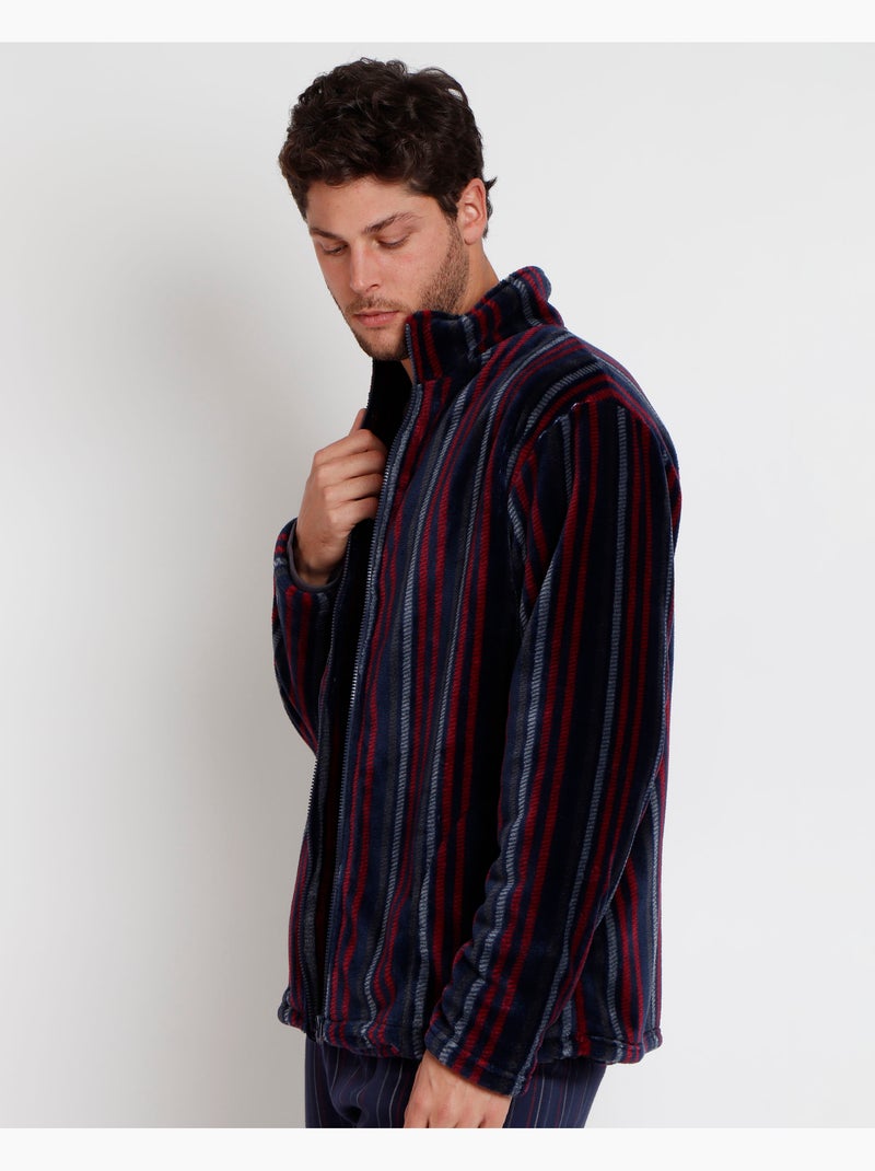 Peignoir à manches longues ADMAS Gentlemen's Club pour hommes Bleu marine - Kiabi