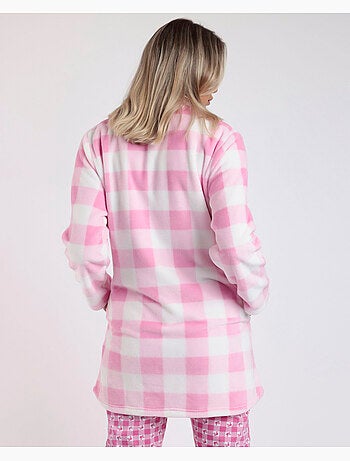 Peignoir à manches longues chaud Vichy Mood pour femme BARBIE