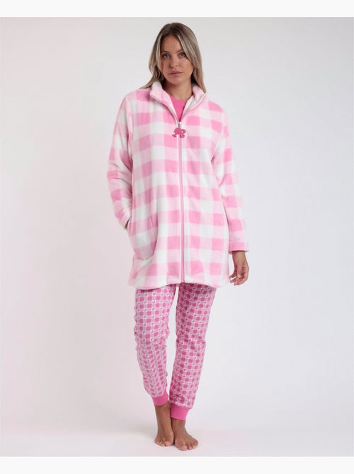 Peignoir à manches longues chaud Vichy Mood pour femme BARBIE - Kiabi Peignoir à manches longues chaud Vichy Mood pour femme BARBIE - Kiabi