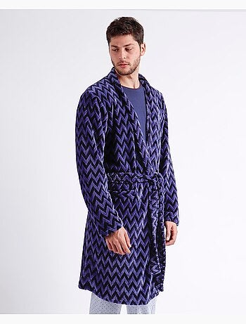 Peignoir à manches longues pour homme ADMAS CLASSIC, motif flèches bleu marine