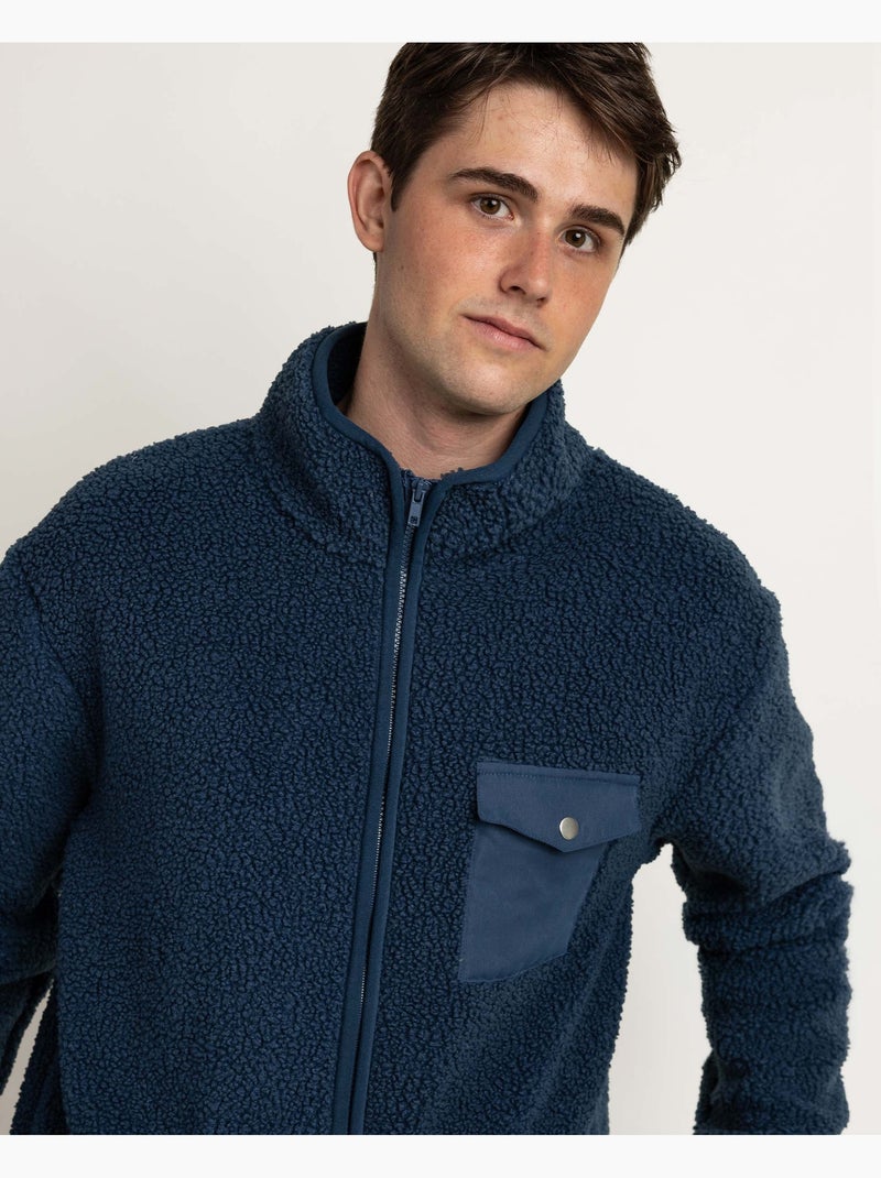 Peignoir à manches longues recyclé pour homme ADMAS HOME Bleu - Kiabi