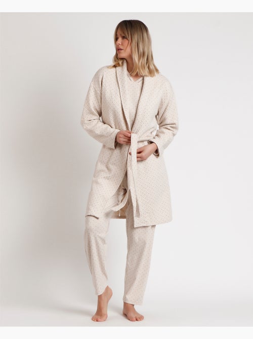 Peignoir à pois bio à manches longues ADMAS CLASSIC pour femme - Kiabi Peignoir à pois bio à manches longues ADMAS CLASSIC pour femme - Kiabi
