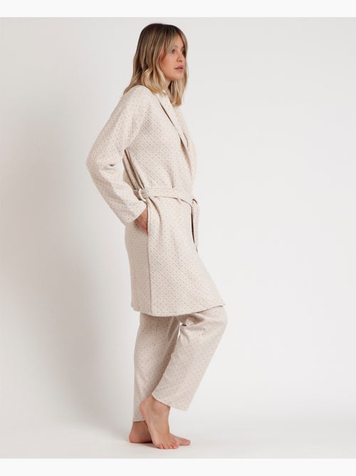 Peignoir à pois bio à manches longues ADMAS CLASSIC pour femme - Kiabi Peignoir à pois bio à manches longues ADMAS CLASSIC pour femme - Kiabi