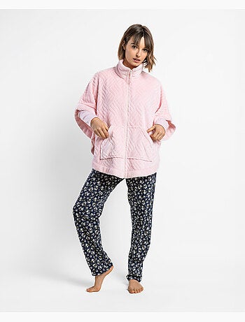 Peignoir ADMAS pour femme, style Liberty foncé, manches françaises