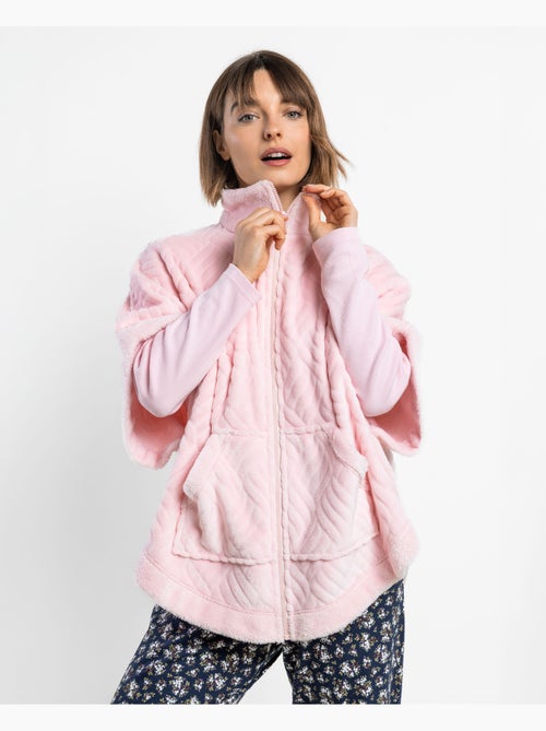 Peignoir ADMAS pour femme, style Liberty foncé, manches françaises - Kiabi