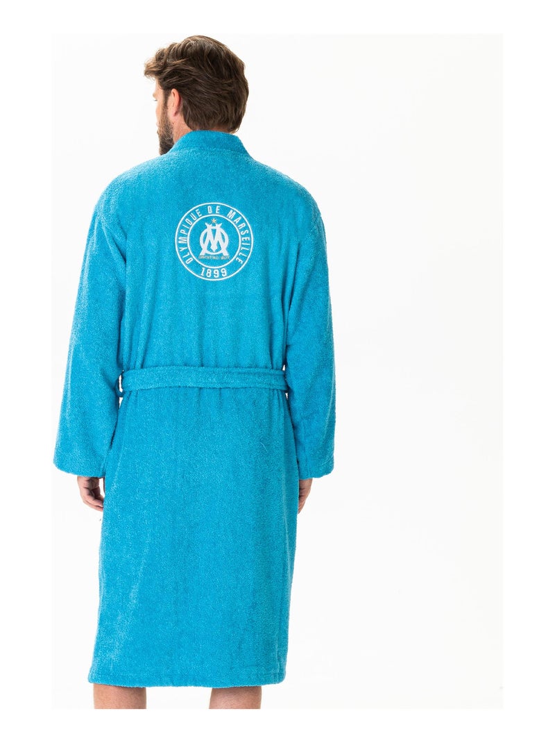 Peignoir adulte 100% coton, OM 1899 Bleu - Kiabi