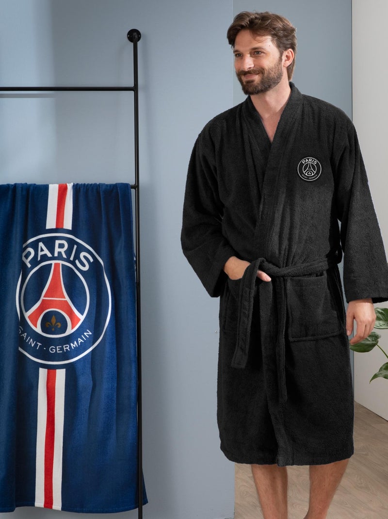 Peignoir adulte 100% coton, PSG PREMIUM Noir - Kiabi