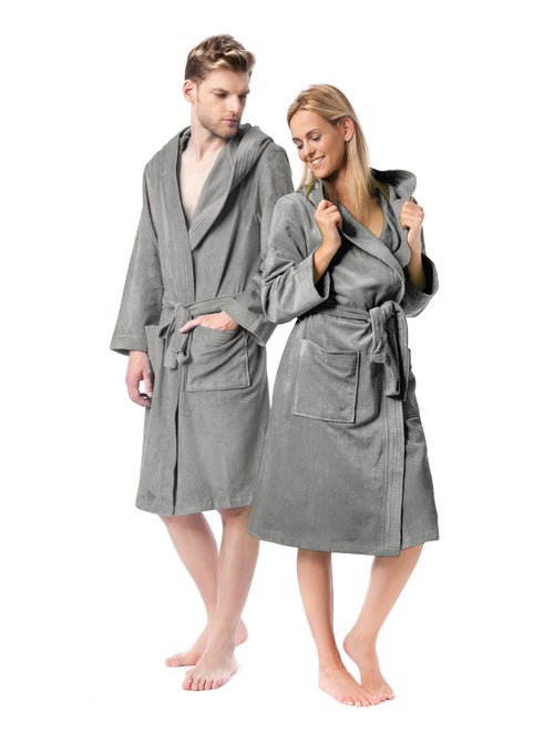 Peignoir adulte à capuche COOL en velours - Kiabi Peignoir adulte à capuche COOL en velours - Kiabi