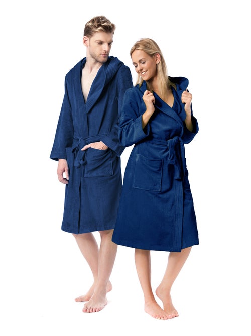 Peignoir adulte à capuche COOL en velours - Kiabi