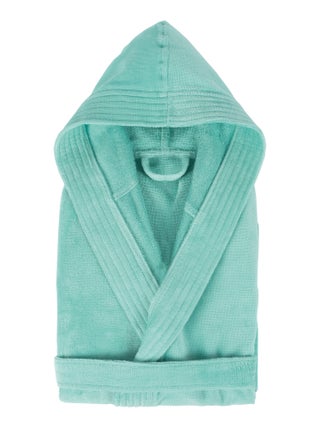 Peignoir adulte à capuche COOL en velours Capuche
