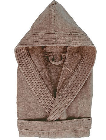 Peignoir adulte à capuche COOL en velours Capuche
