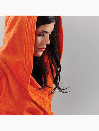 Peignoir adulte à capuche COOL en velours Capuche