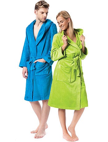 Peignoir adulte à capuche COOL en velours Capuche