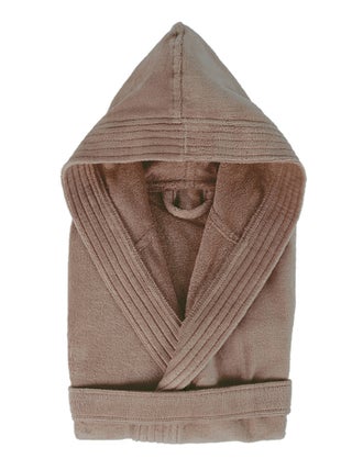 Peignoir adulte à capuche COOL en velours Capuche