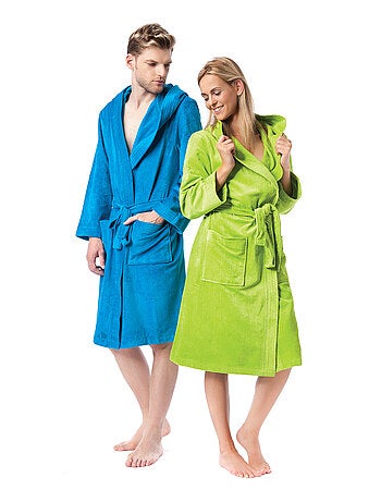 Peignoir adulte à capuche COOL en velours Capuche