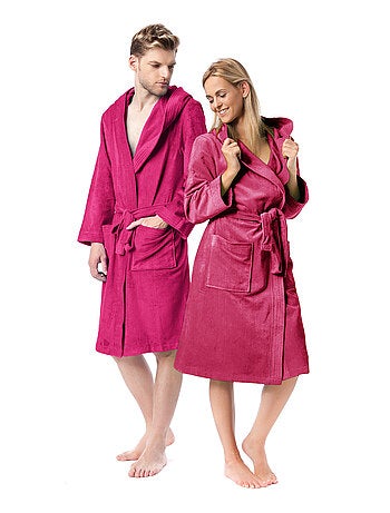 Peignoir adulte à capuche COOL en velours Capuche