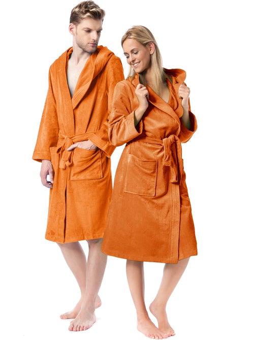 Peignoir adulte à capuche COOL en velours - Kiabi