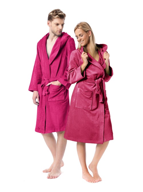 Peignoir adulte à capuche COOL en velours - Kiabi