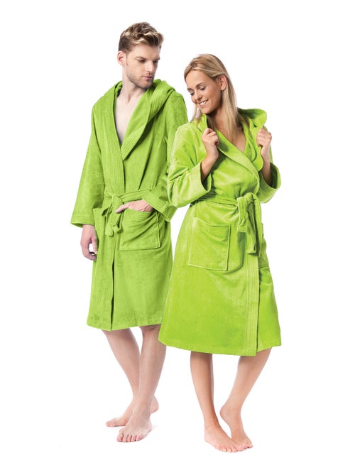 Peignoir adulte à capuche COOL en velours - Kiabi Peignoir adulte à capuche COOL en velours - Kiabi