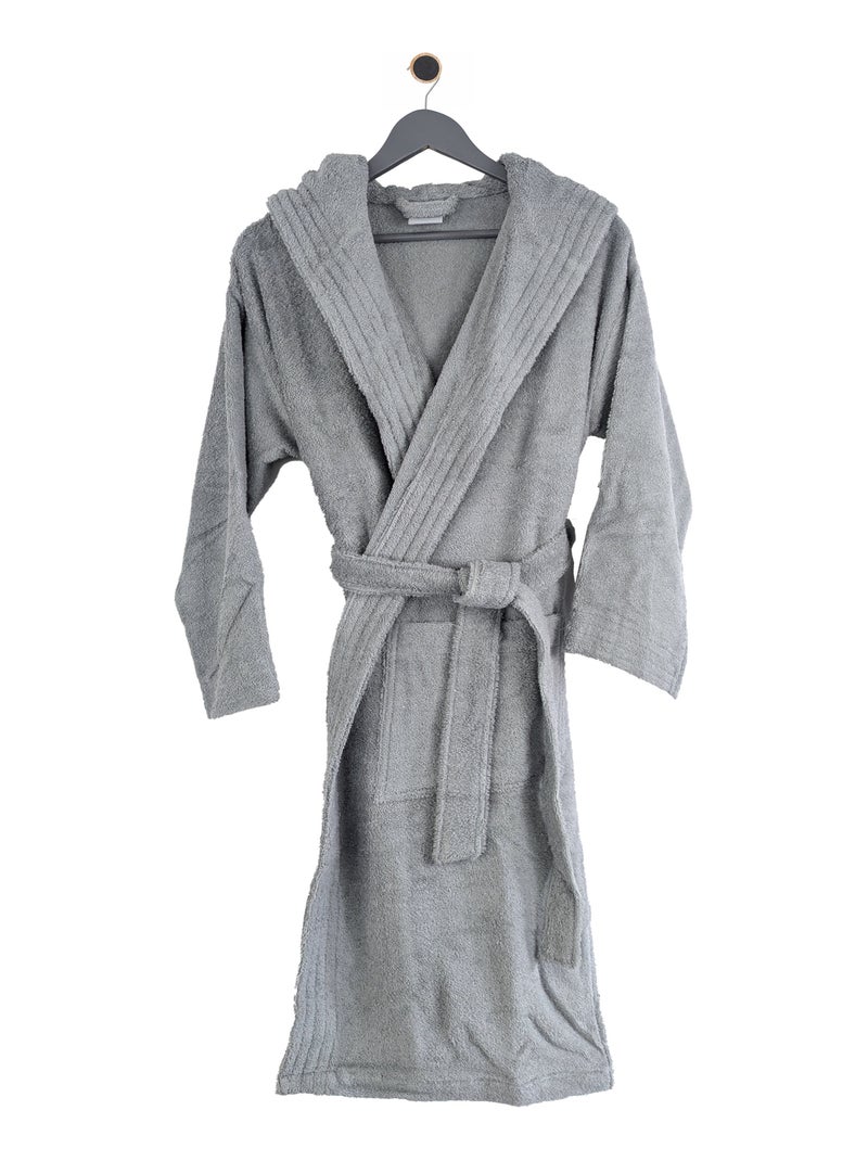 Peignoir adulte à capuche PURE Capuche Courte Argent - Kiabi