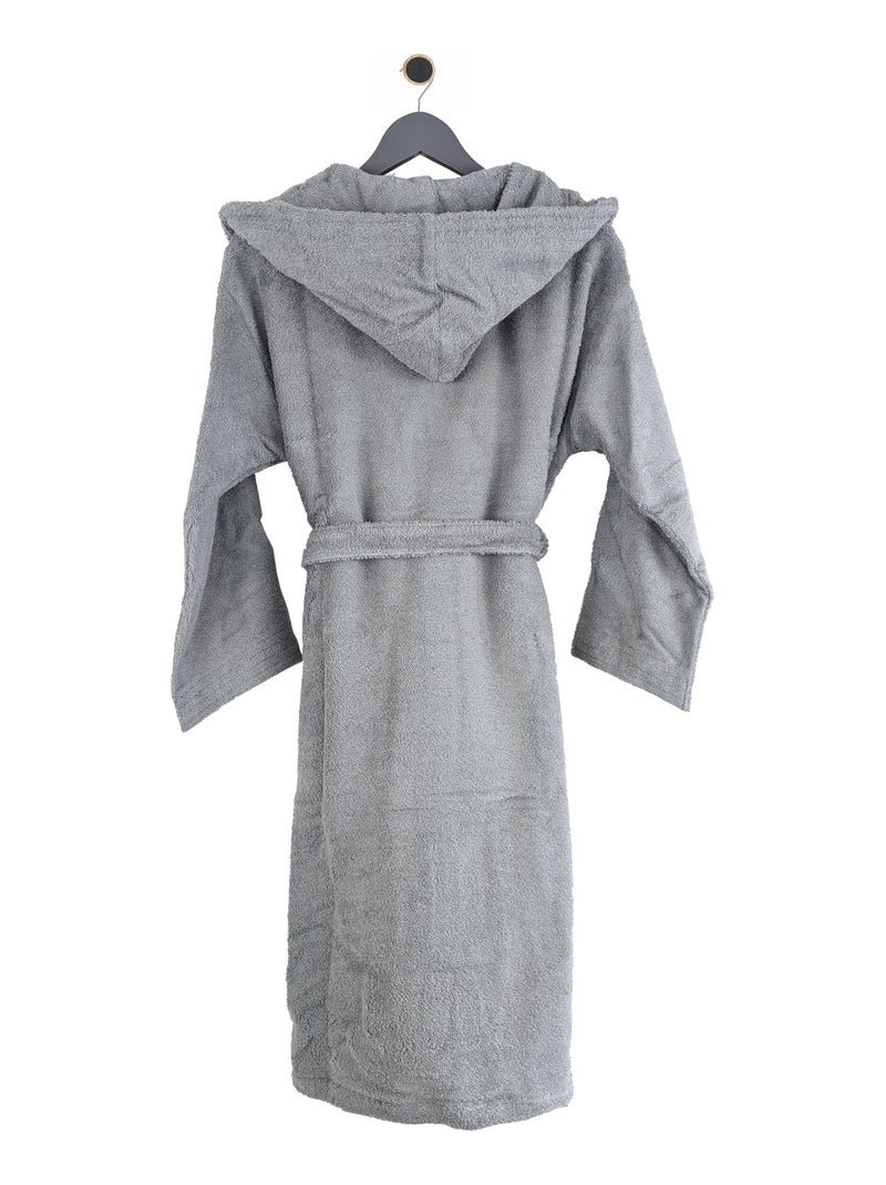 Peignoir adulte à capuche PURE Capuche Courte Argent - Kiabi