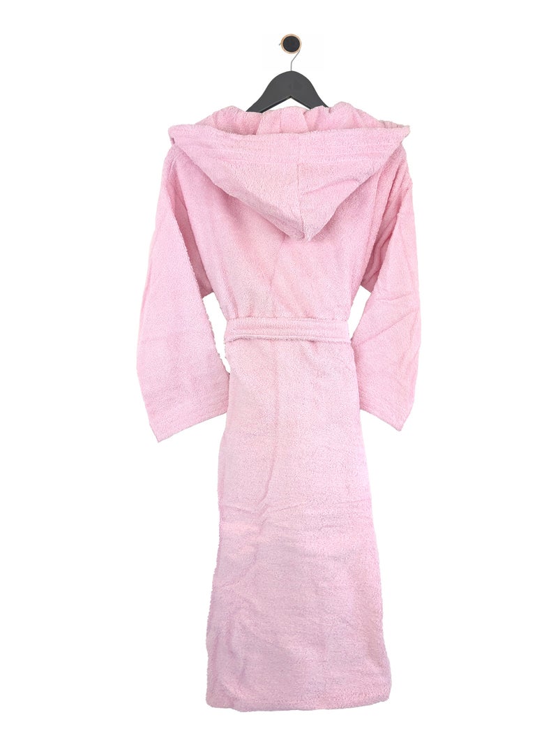 Peignoir adulte à capuche PURE Capuche Courte Rose pâle - Kiabi