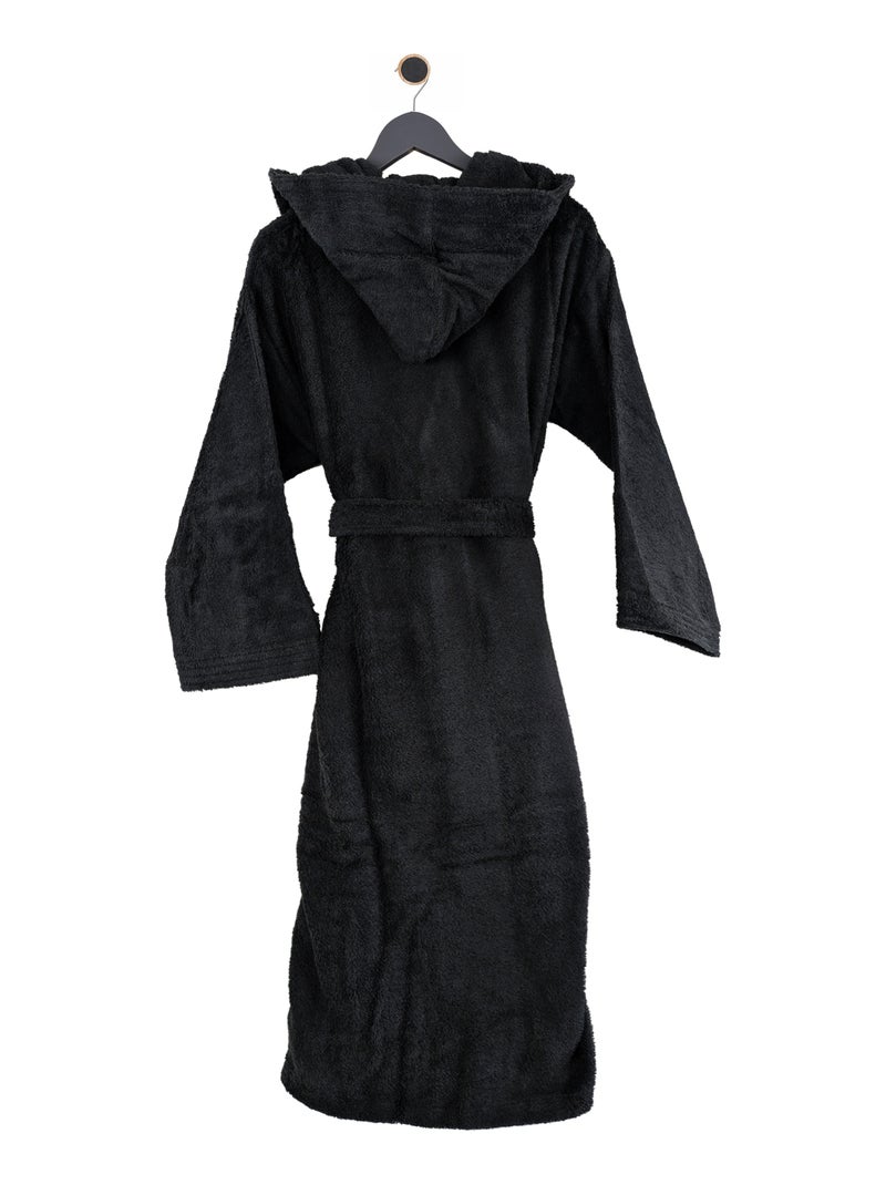 Peignoir adulte à capuche PURE Capuche Standard Noir Noir - Kiabi