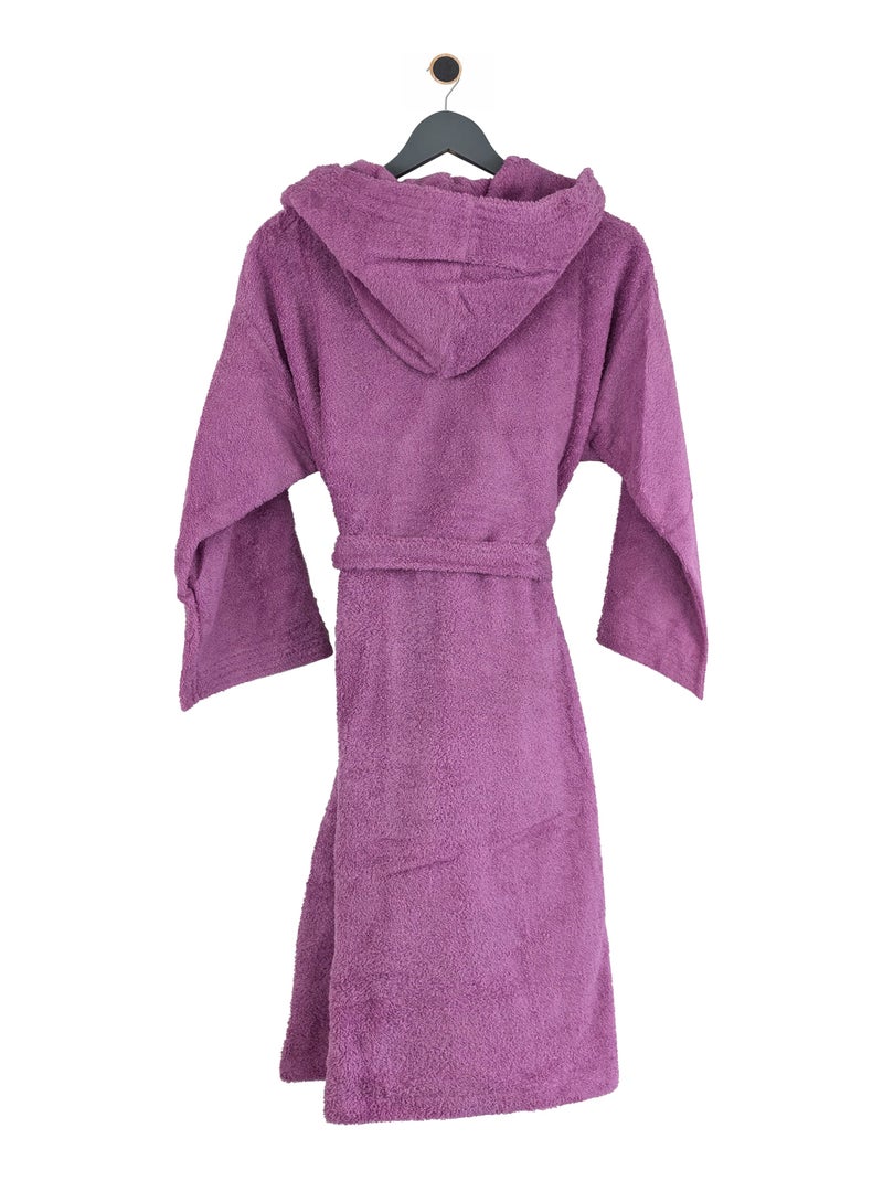 Peignoir adulte à capuche PURE Capuche Standard Rose parme - Kiabi