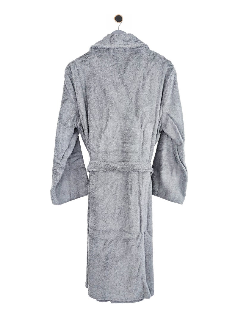 Peignoir adulte col châle PURE Col châle Argent - Kiabi