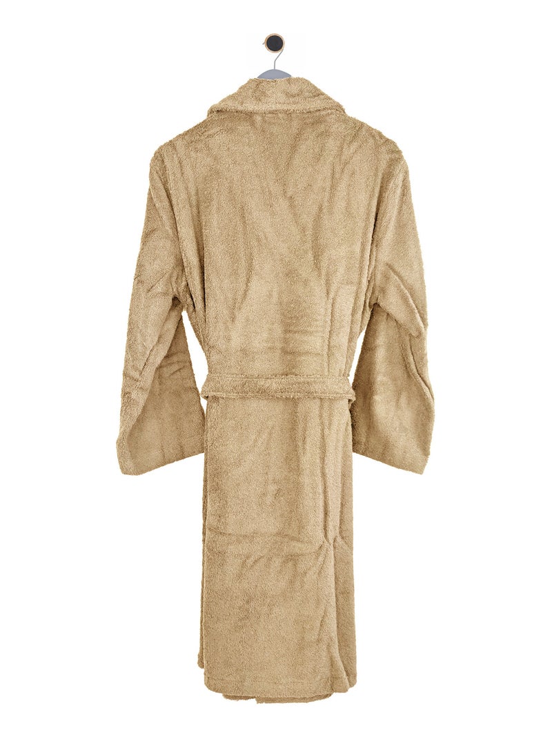 Peignoir adulte col châle PURE Col châle Beige - Kiabi