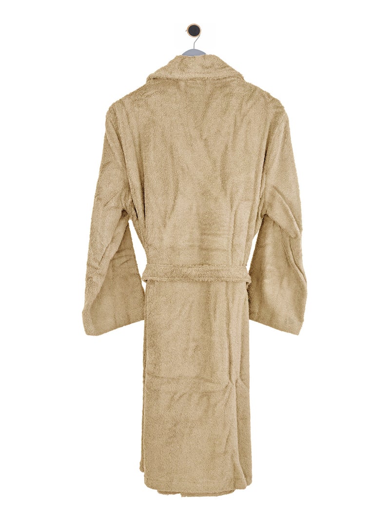 Peignoir adulte col châle PURE Col châle Gris taupe - Kiabi
