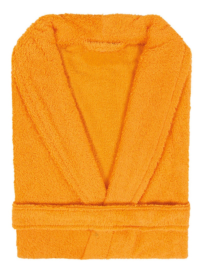 Peignoir adulte col châle PURE Col châle Jaune or - Kiabi