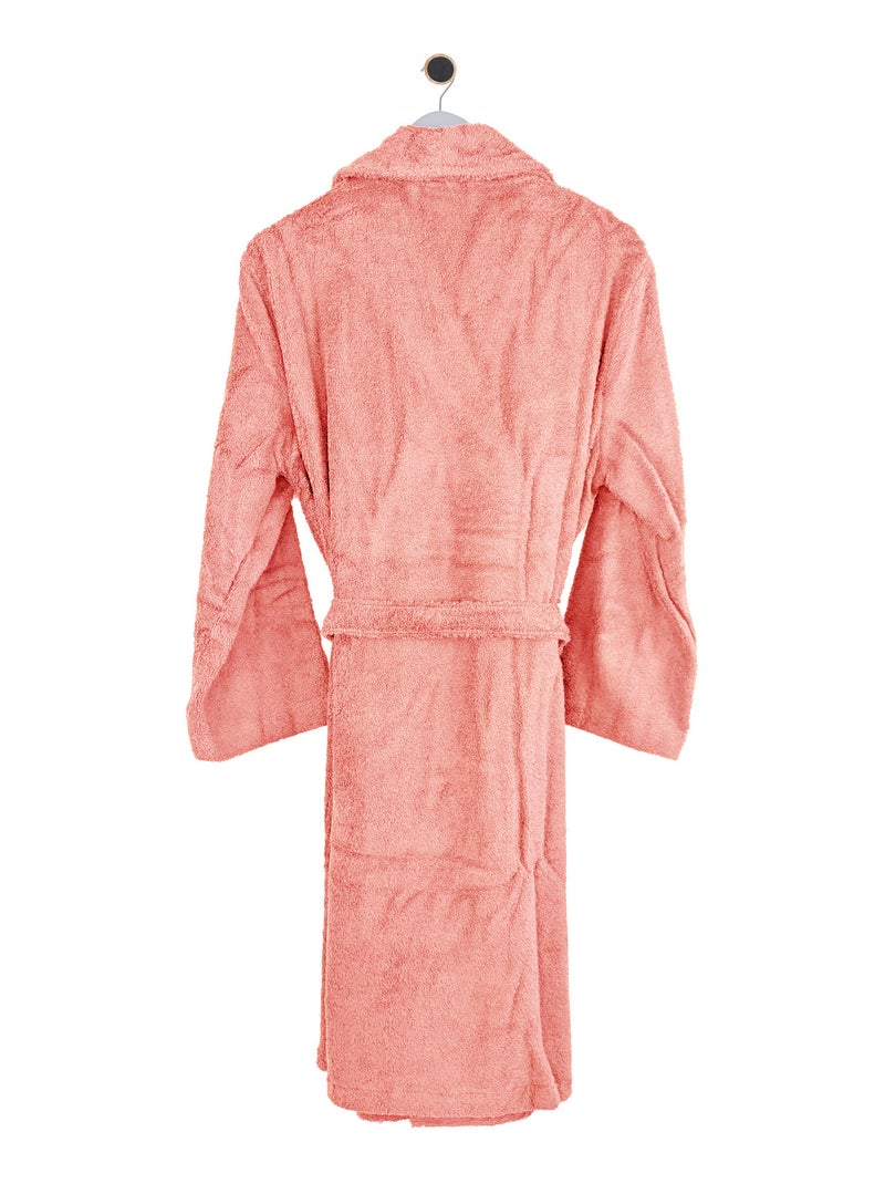 Peignoir adulte col châle PURE Col châle Orange corail - Kiabi
