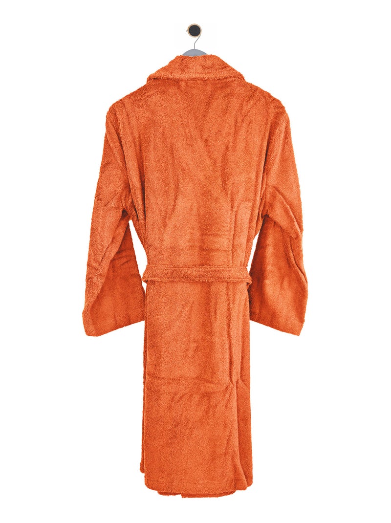 Peignoir adulte col châle PURE Col châle Orange mandarine - Kiabi