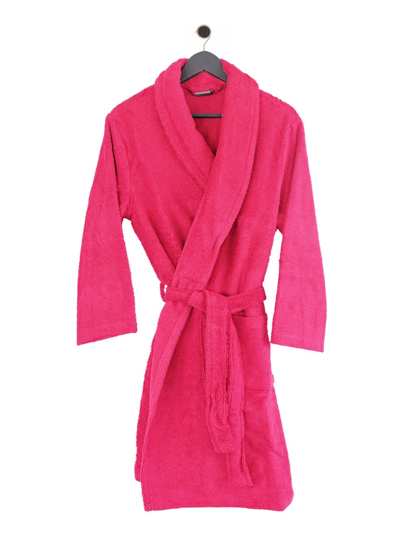 Peignoir adulte col châle PURE Col châle Rose fushia - Kiabi