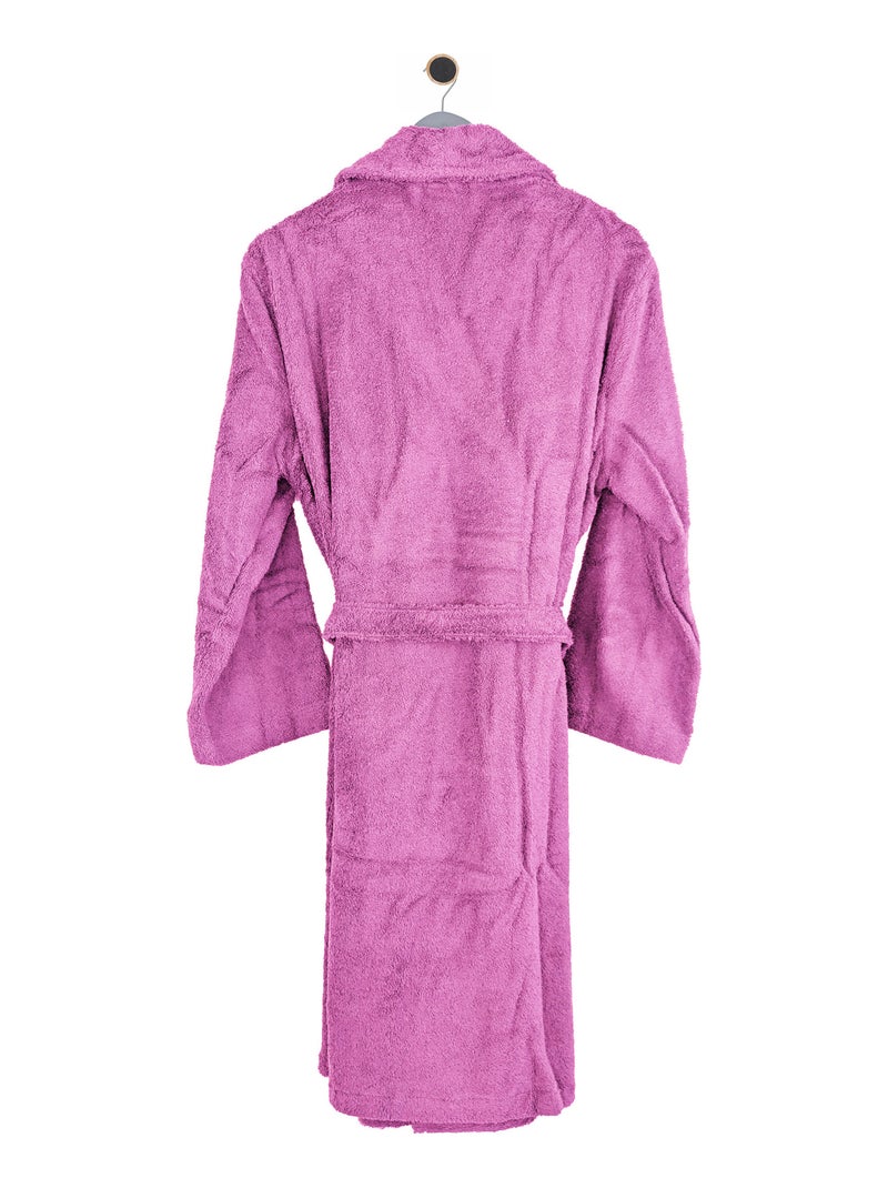 Peignoir adulte col châle PURE Col châle Rose parme - Kiabi