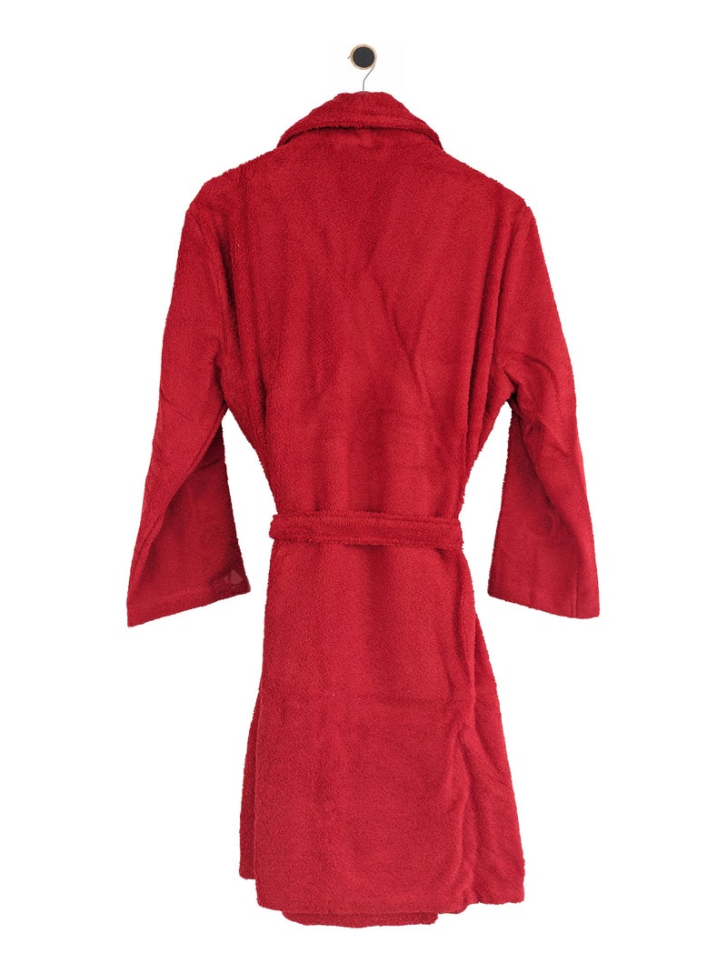 Peignoir adulte col châle PURE Col châle Rouge - Kiabi