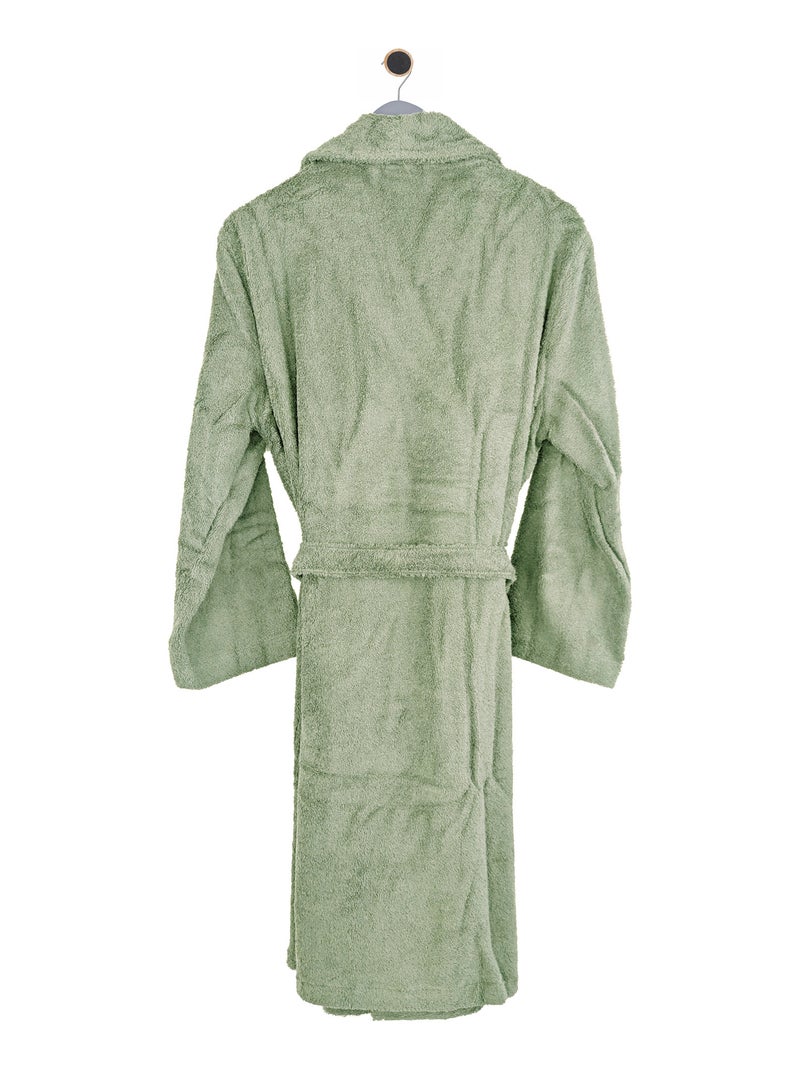 Peignoir adulte col châle PURE Col châle Vert forêt - Kiabi