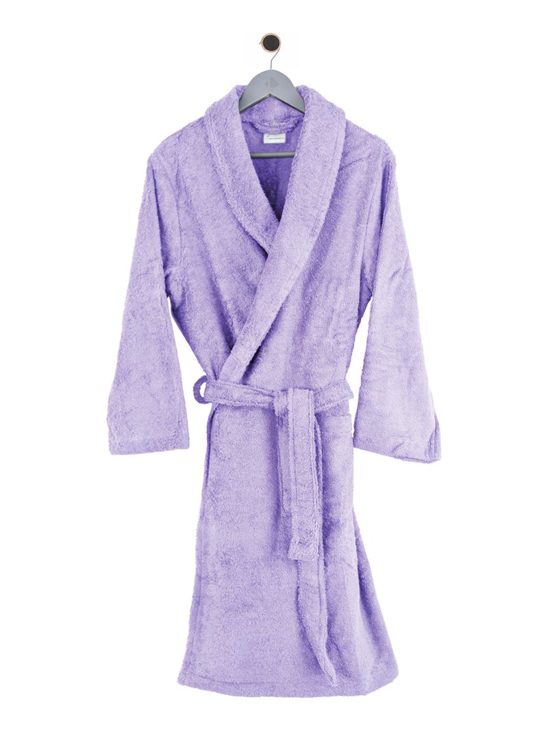 Peignoir adulte col châle PURE Col châle Violet clair - Kiabi