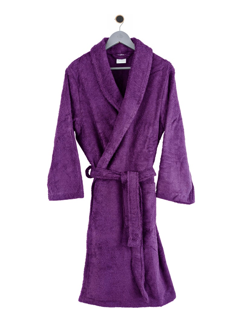 Peignoir adulte col châle PURE Col châle Violet - Kiabi