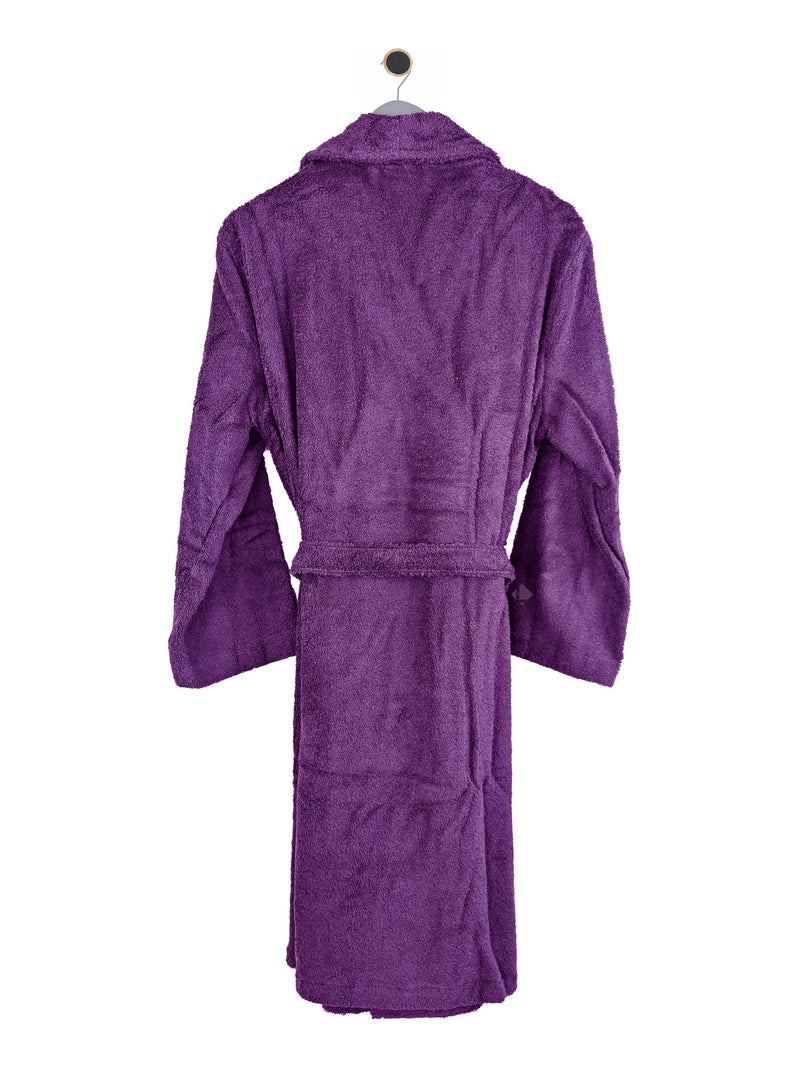 Peignoir adulte col châle PURE Col châle Violet - Kiabi