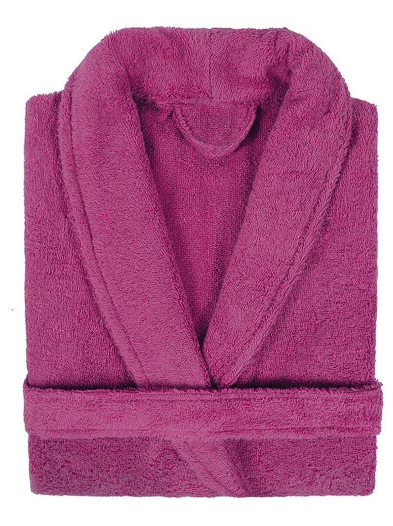 Peignoir adulte col châle PURE Col châle Violet prune - Kiabi