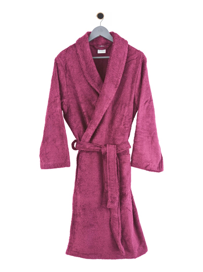Peignoir adulte col châle PURE Col châle Violet prune - Kiabi
