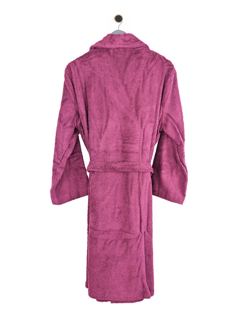 Peignoir adulte col châle PURE Col châle Violet prune - Kiabi