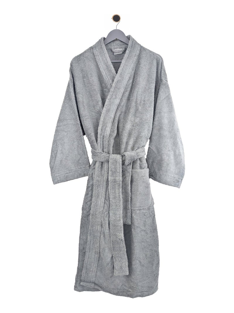 Peignoir adulte col kimono PURE Col kimono Argent - Kiabi