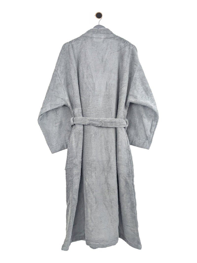 Peignoir adulte col kimono PURE Col kimono Argent - Kiabi