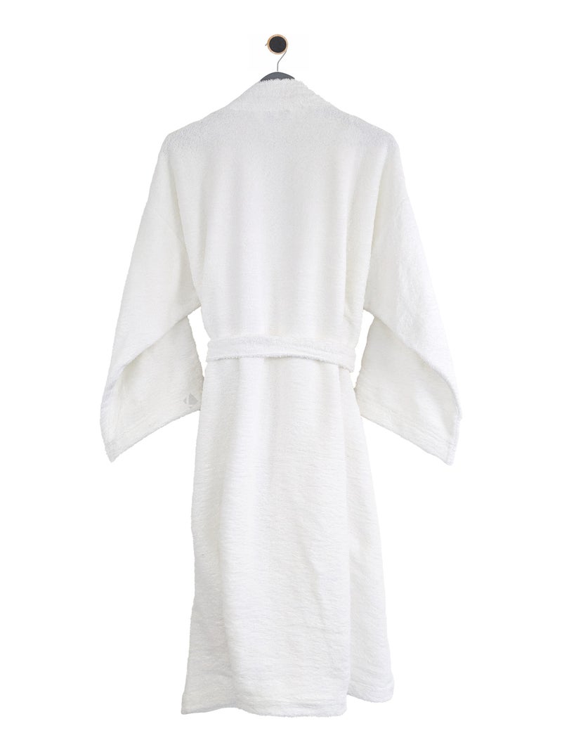 Peignoir adulte col kimono PURE Col kimono Blanc - Kiabi