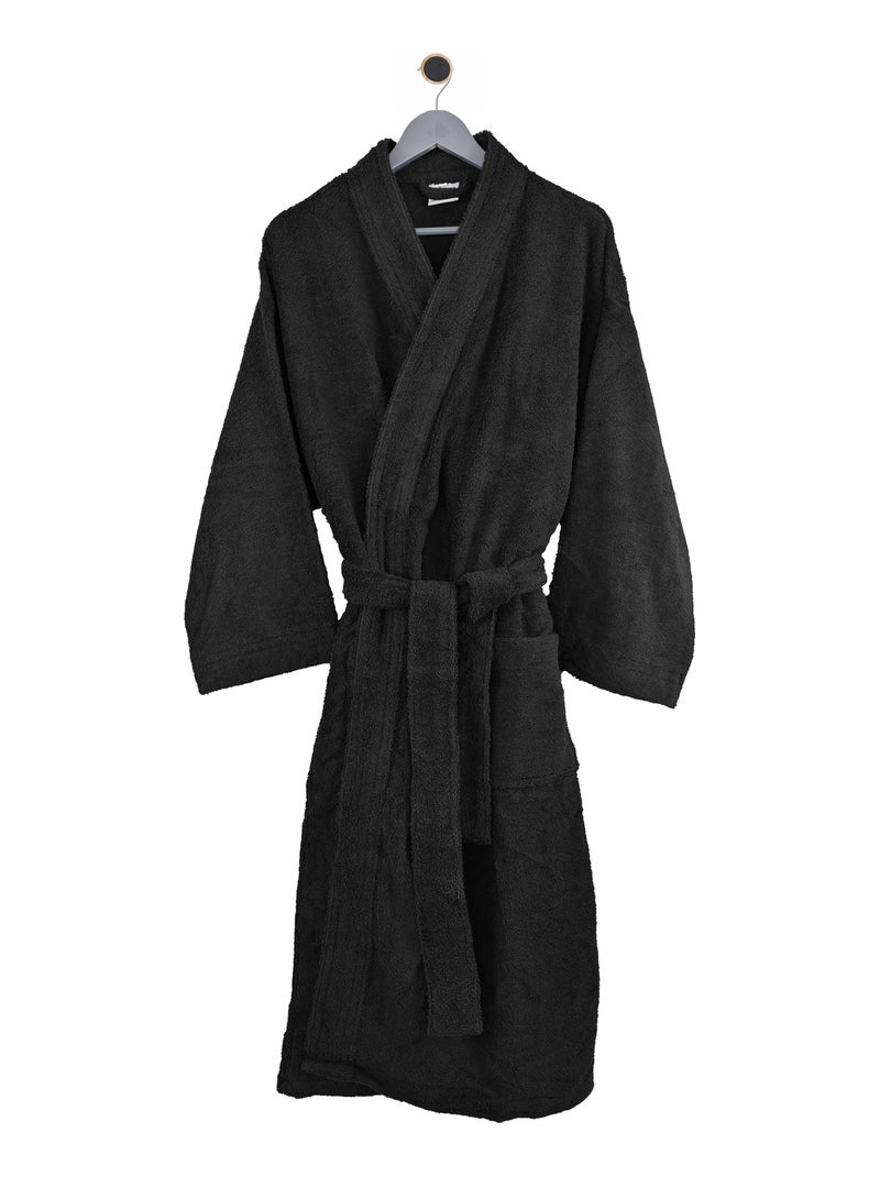 Peignoir adulte col kimono PURE Col kimono Noir Noir - Kiabi
