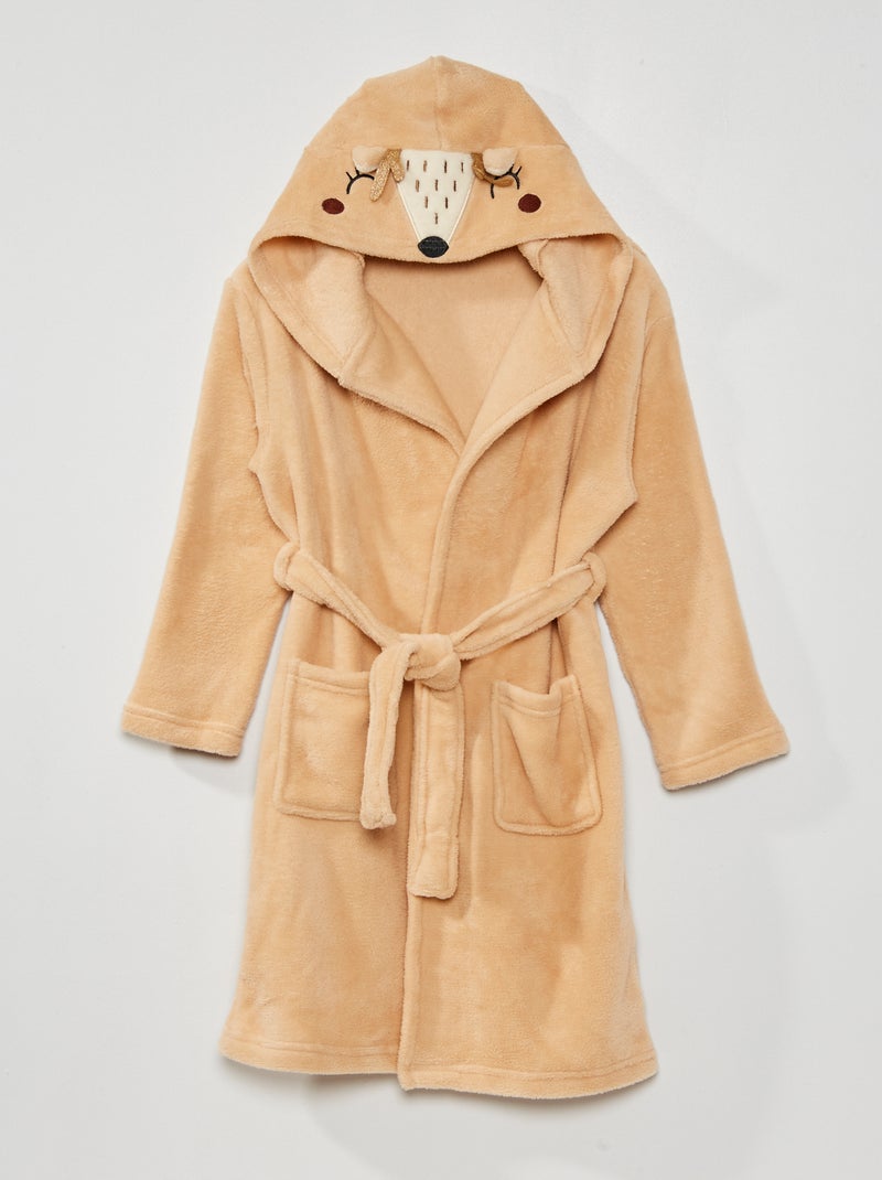 Peignoir 'animal' en polaire Beige - Kiabi